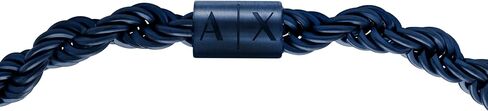 Armani Exchange A|X Men's Gunmetal and Silver-Tone Stainless Steel Double Chain Bracelet (Model: AXG0161060) in Saudi Arabia