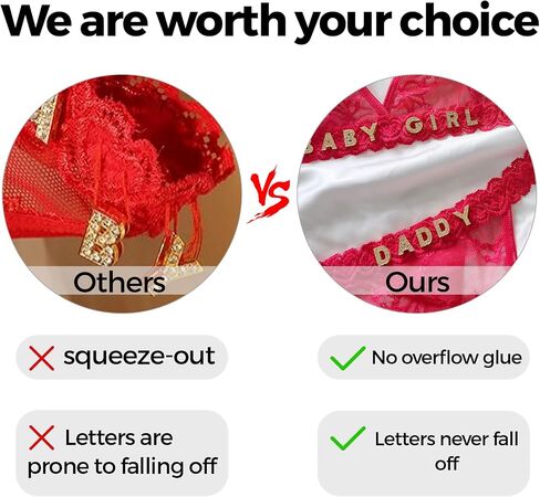 Personalized Lace Thongs for Women, Custom Sexy Name Underwear, Glitter Letters Custom Panties, Bride Wedding Gift, Anniversary, Birthday, or Special Occasion in Saudi Arabia