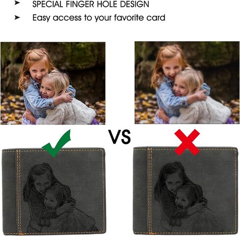Custom Engraved Wallets Personalized Photo Leather Wallet Men,Husband,Dad,Son,Personalized Gifts in Saudi Arabia