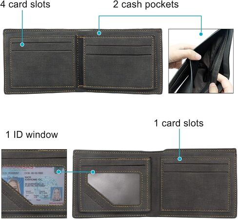 Custom Engraved Wallets Personalized Photo Leather Wallet Men,Husband,Dad,Son,Personalized Gifts in Saudi Arabia