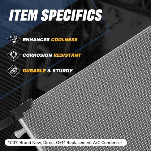 Auto Dynasty DPI 30085 Factory Style Aluminum A/C Condenser Compatible with Lexus ES350 NX250 NX350 Toyota Avalon Camry RAV4 2018-2024 in Saudi Arabia