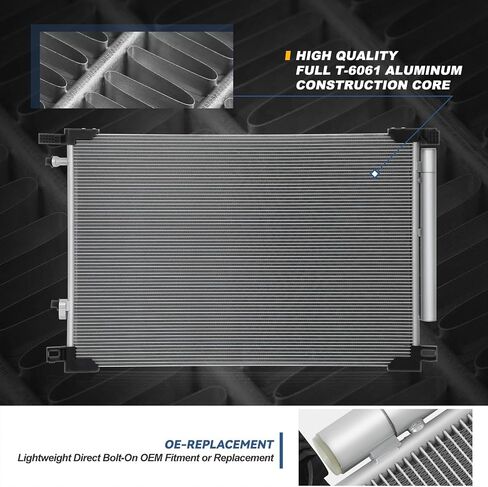 Auto Dynasty DPI 30085 Factory Style Aluminum A/C Condenser Compatible with Lexus ES350 NX250 NX350 Toyota Avalon Camry RAV4 2018-2024 in Saudi Arabia
