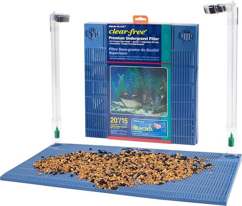 Penn-Plax Clear-Free Premium Under Gravel Aquarium Filter (UGF) – Freshwater and Saltwater Safe – Suitable for 20 – 29 Gallon Tanks in Saudi Arabia