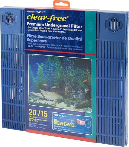 Penn-Plax Clear-Free Premium Under Gravel Aquarium Filter (UGF) – Freshwater and Saltwater Safe – Suitable for 20 – 29 Gallon Tanks in Saudi Arabia
