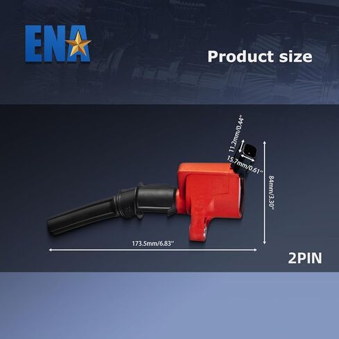 ENA Set of 8 Red Ignition Coil Pack Compatible with Ford Mercury F150 F250 E150 E350 Lincoln Navigator Town Car Crown Victoria Expedition Grand Marquis 4.6L 5.4L 6.8L V8 Replacement for DG508 FD503 in Saudi Arabia