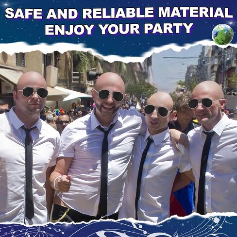 Mepase 6 Pcs Bald Caps with Glasses Bald Head Wig Cap Party Costume Accessories for Adults Women Men Halloween Cosplay(Wrinkle) in Saudi Arabia