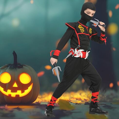 Ninja Costumes Set Halloween Ninja Costume Dragon Ninjas AccessoriesToys for Kids Role Play in Saudi Arabia