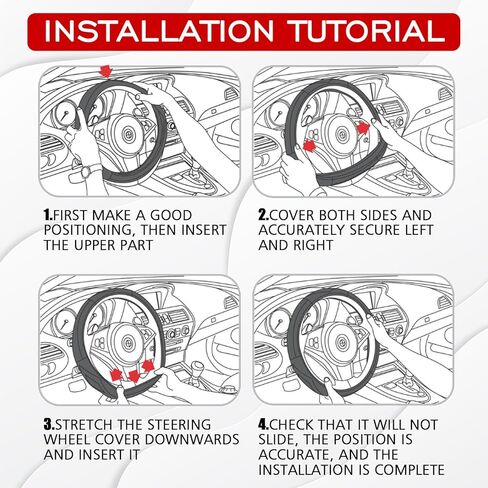 غطاء عجلة القيادة من أحجار الراين اللامعة للنساء، واقي عجلة قيادة مرن من الجلد الناعم مقاس 15 بوصة، ألماس كريستالي لامع للفتيات، إكسسوارات داخلية للسيارة لمعظم السيارات (وردي) in Kuwait