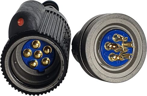 موصل الصوت العسكري U-229/U (جسم الحقن) &U-183/U مجموعة واحدة (MIL-C-55116، 6Pin ذكر وأنثى لـ PRC-148,152) 164-183-6، 164-229-6-4، بدون كابل [مصنوع في كوريا] in Kuwait