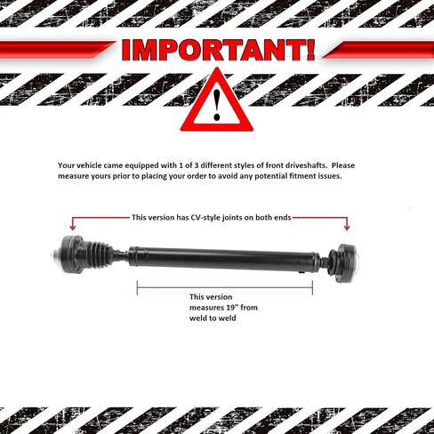 TRQ Front Driveshaft Prop Shaft Assembly NEW for 2007-2010 Jeep Grand Cherokee / 2007-2010 Jeep Commander / 3.7L V6 with NV140 Transfer Case & 6.1L V8 Models in Saudi Arabia