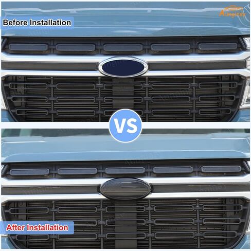 Aunginsy for Maverick 2022 غطاء تقليم الشعار الأمامي متوافق مع Ford Maverick 2023 2024 شعار الشبكة الأمامية غطاء شعار حلقة دائرية مركزية ملحقات غطاء الشعار المزخرف، نمط علم الولايات المتحدة الأمريكية in Kuwait
