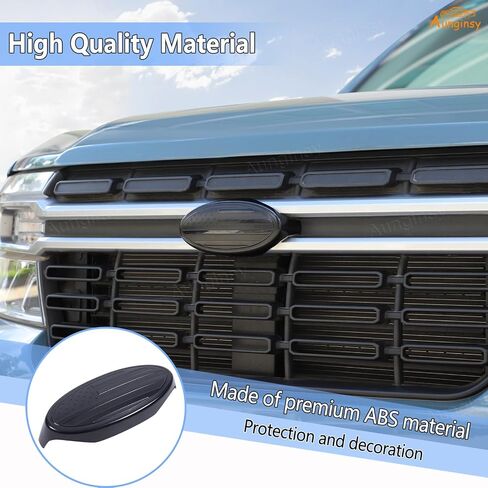 Aunginsy for Maverick 2022 غطاء تقليم الشعار الأمامي متوافق مع Ford Maverick 2023 2024 شعار الشبكة الأمامية غطاء شعار حلقة دائرية مركزية ملحقات غطاء الشعار المزخرف، نمط علم الولايات المتحدة الأمريكية in Kuwait
