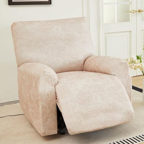 vctops Vintage Leather Look Stretch Recliner Sofa Covers 10-Pieces Water Resistant RV Furniture Covers Soft Reclining Couch Covers Non Slip Sofa Slipcover for Dogs Cats (Brown,4 Seater) in Saudi Arabia
