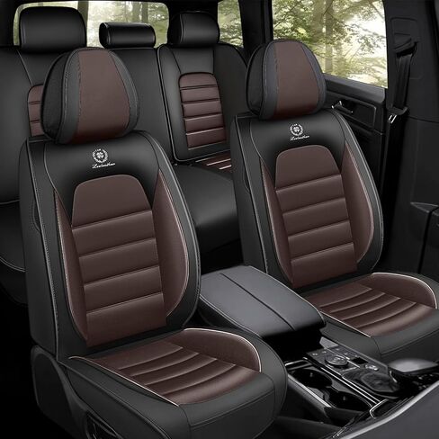 Auto Seats Covers Compatible with Chevy Equinox 2005-2024, Breathable and Waterproof Faux Leather Automotive Seat Cover (Full Set, Gray&White) in Kuwait