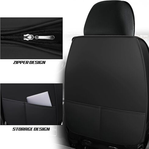 Auto Seats Covers Compatible with Chevy Equinox 2005-2024, Breathable and Waterproof Faux Leather Automotive Seat Cover (Full Set, Gray&White) in Kuwait