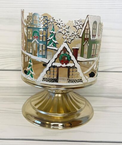 Bath and Body Works Christmas Holiday Village Scene 3-Wick Candle Holder in Saudi Arabia