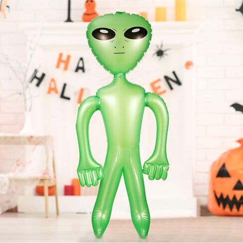 BBTO 3 Pcs Alien Inflates Inflatable Jumbo Alien Blow up Toy for Party Decorations, Halloween, Birthday, Theme Party(35 Inch,Green) in Kuwait