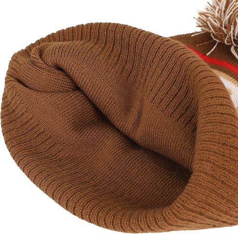 Five Nights at Freddy's Freddy Fazbear Fuzzy Jaquard and Freddy Embroidery Knit Cuff Beanie with Pom Cuff Beanie in Saudi Arabia