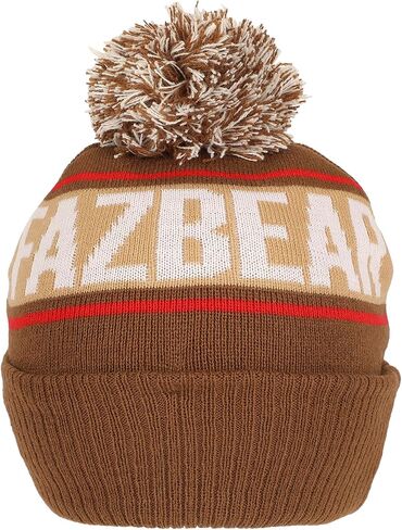 Five Nights at Freddy's Freddy Fazbear Fuzzy Jaquard and Freddy Embroidery Knit Cuff Beanie with Pom Cuff Beanie in Saudi Arabia