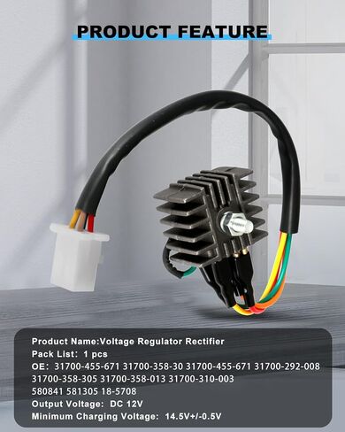 ECCPP منظم الجهد المعدل مناسب لـ 1968-1973 لهوندا CB350 1973 لهوندا CB350G 1974 لهوندا CB360 1974 لهوندا CB360G 1975-1976 لهوندا CB360T 1967-1974 لهوندا CB450 in Saudi Arabia