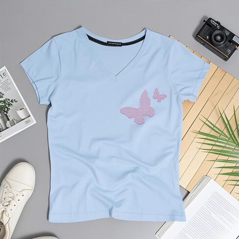 Compass Rhinestone Iron on Hotfix Transfer for Bags Bling Crystal Compass Heat Transfer Decal T-Shirt Crystal Heat Transfer Hot Fix Stickers Iron on Compass Patch for DIY Art Craft Clothing in Kuwait