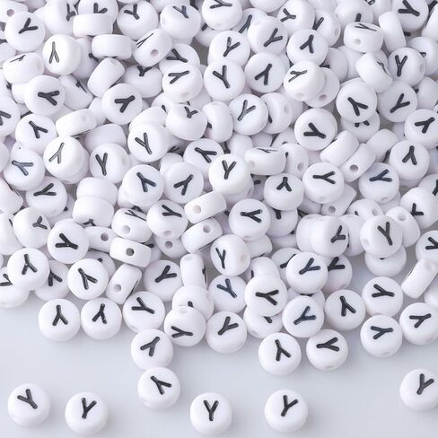 500pcs رسالة أنا الخرز ، وصنع المجوهرات DIY ، والخرز الأسطواني الأكريليك لأساور وملحقات الصداقة in Kuwait