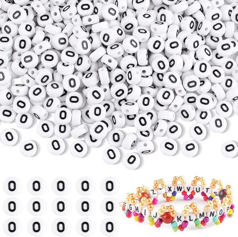 500pcs Letter I Beads, DIY Jewelry Making Supplies, Acrylic Cylindrical Beads for Friendship Bracelets & Accessories in Kuwait