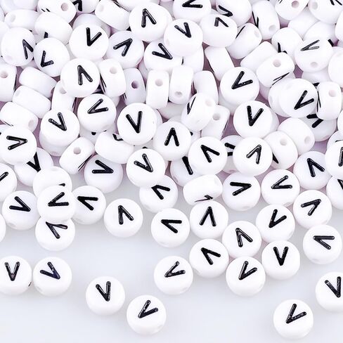 500pcs Letter I Beads, DIY Jewelry Making Supplies, Acrylic Cylindrical Beads for Friendship Bracelets & Accessories in Kuwait