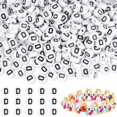 500pcs Letter I Beads, DIY Jewelry Making Supplies, Acrylic Cylindrical Beads for Friendship Bracelets & Accessories in Kuwait