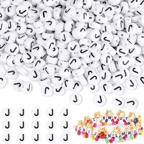 500pcs Letter I Beads, DIY Jewelry Making Supplies, Acrylic Cylindrical Beads for Friendship Bracelets & Accessories in Kuwait