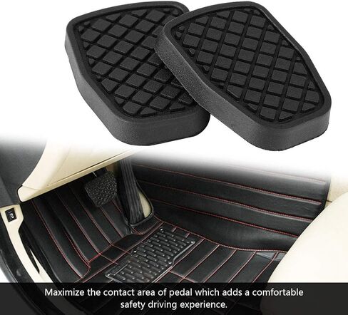 Qiilu Rubber Brake Pedal for Subaru Forester Impreza Outback WRX, One Pair Clutch Pedal Pad with Durable Design for Car Accessories in Saudi Arabia