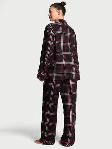 Victoria's Secret Flannel Pajama Set, Long Sleeve Button Down Shirt & Pants, Sleepwear for Women (XS-XXL) in Kuwait
