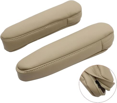 FZJDSD 2pcs Plain Beige Leather Seat Armrest Cloves Compatible with Toyota Sequoia 2001 2002 2003 2004 2005 2006 2007 in Saudi Arabia