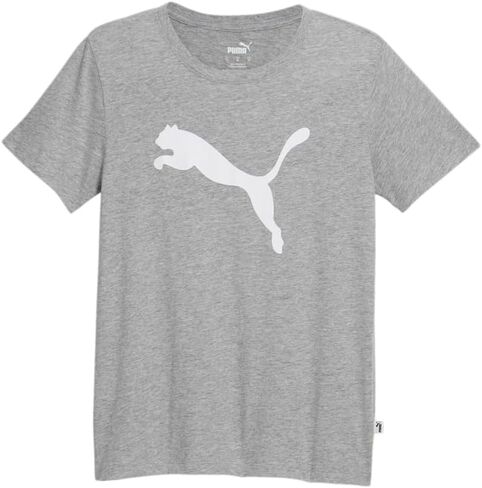 PUMA Womens Essentials Cat Logo رقبة دائرية وأكمام قصيرة كاجوال - رمادي - مقاس L in Saudi Arabia