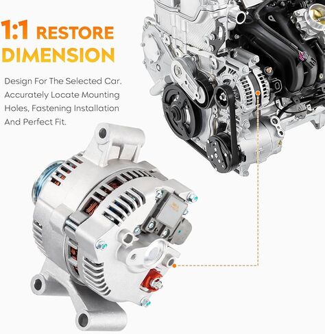 New Alternator for Ford Ranger 1996-2005, F150 1997-2002, Explorer 1995-2000, E150 E250 E350 Econoline Wagon, Mazda B2300 B2500 B3000 B4000 97-05, Mercury Tracer 97-98, F57U-10300-AA F57U-10300-BA in Saudi Arabia