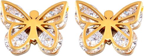 مجموعات مجوهرات للنساء من 3 قطع، طقم أقراط وقلادة على شكل فراشة مطلية بالذهب عيار 18 قيراط، سوار وقلادة قابلة للتعديل مجوهرات عصرية للنساء، هدية عيد الحب in Kuwait