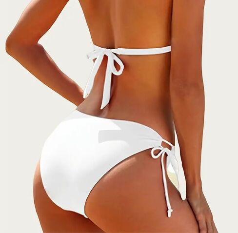 Women's Bikini Set Two Piece Swimsuit Sexy Textured Backless Padded Bikini Swimsuit - Side System in Saudi Arabia