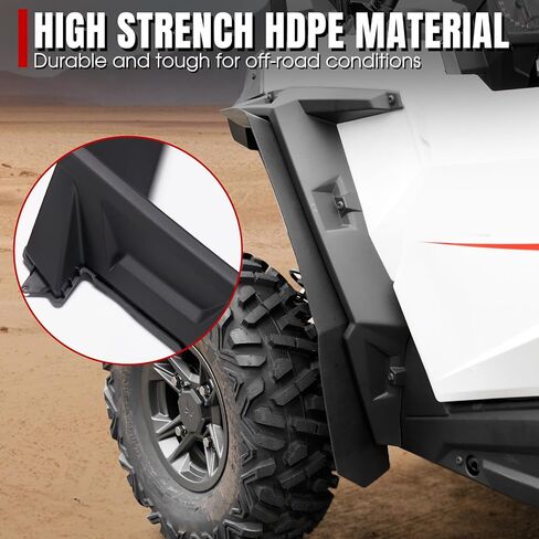 مجموعة مشاعل حاجز ممتدة من A & UTV PRO لـ Polaris RZR 900 2015-2020، ملحقات واقيات الطين الأمامية والخلفية لملحقات RZR Trail 2021-2025، استبدل OEM # 2879434، 4 قطع in Saudi Arabia