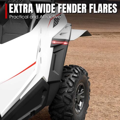 مجموعة مشاعل حاجز ممتدة من A & UTV PRO لـ Polaris RZR 900 2015-2020، ملحقات واقيات الطين الأمامية والخلفية لملحقات RZR Trail 2021-2025، استبدل OEM # 2879434، 4 قطع in Saudi Arabia