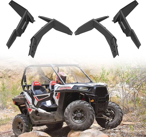 مجموعة مشاعل حاجز ممتدة من A & UTV PRO لـ Polaris RZR 900 2015-2020، ملحقات واقيات الطين الأمامية والخلفية لملحقات RZR Trail 2021-2025، استبدل OEM # 2879434، 4 قطع in Saudi Arabia