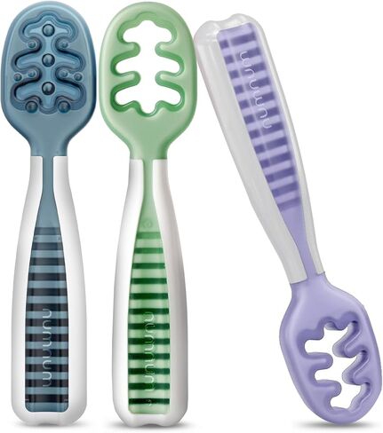 مجموعة ملاعق الأطفال من نومنوم، أدوات ما قبل الملعقة للأطفال بعمر 6 أشهر فما فوق - المرحلة الأولى، ملعقة فطام الطفل (BLW) - التغذية الذاتية، أواني طعام السيليكون للأطفال الصغار - 6 ملاعق، حفلة الشاطئ in Saudi Arabia
