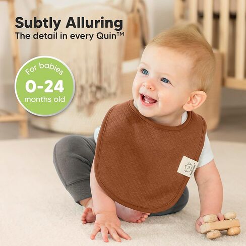 8-Pack Organic Baby Bibs for Baby Girls, Baby Boys - Cotton Cloth Baby Boy Bibs, Baby Girl Bibs for Drooling and Teething, Absorbent Drool Bibs for Spit Ups, Toddler Bib,Newborn Infant Bibs (Basics) in Kuwait