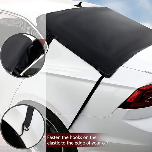 2 Pieces Car Windshield Snow Cover Ice Frost Protector Windproof Car Cover Oxford Windshield Fit Winter Snow Defender for Most Vehicles Trucks SUV in Saudi Arabia