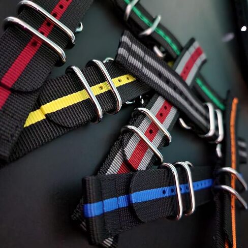 NATO® Two Piece Nylon Watch Strap Premium Ballistic Nylon Sport G10 Smart watch band USA Stock 20mm 22mm Stainless Steel buckles in Saudi Arabia