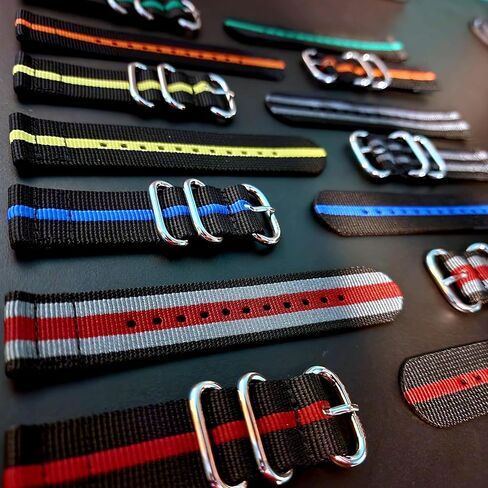 NATO® Two Piece Nylon Watch Strap Premium Ballistic Nylon Sport G10 Smart watch band USA Stock 20mm 22mm Stainless Steel buckles in Saudi Arabia