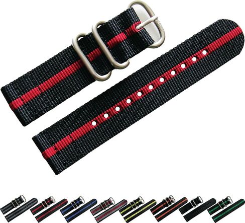 NATO® Two Piece Nylon Watch Strap Premium Ballistic Nylon Sport G10 Smart watch band USA Stock 20mm 22mm Stainless Steel buckles in Saudi Arabia