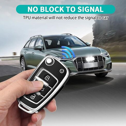 لأودي مفتاح فوب غطاء متوافق مع A1 A3 Q3 Q7 R8 A6L TT 3 زر الوجه مفتاح شل حالة in Kuwait