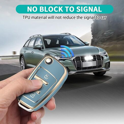 لأودي مفتاح فوب غطاء متوافق مع A1 A3 Q3 Q7 R8 A6L TT 3 زر الوجه مفتاح شل حالة in Kuwait