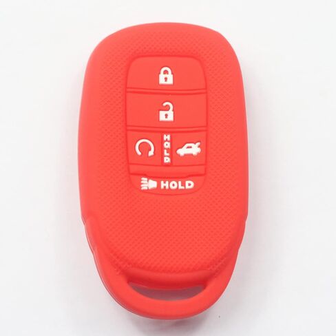 2Pcs Black Rubber Silicone 5 Buttons Smart Key Fob Cover Case Protector Keyless with Keychain Compatible with Honda Accord Civic H-RV 2023 in Kuwait