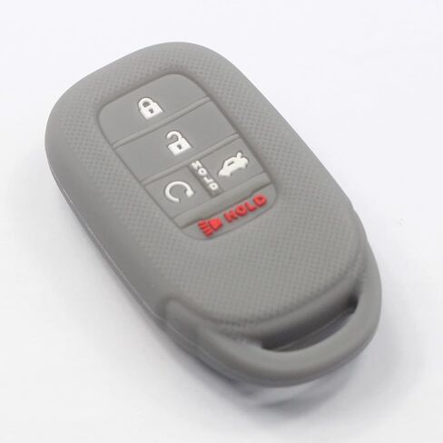 2Pcs Black Rubber Silicone 5 Buttons Smart Key Fob Cover Case Protector Keyless with Keychain Compatible with Honda Accord Civic H-RV 2023 in Kuwait